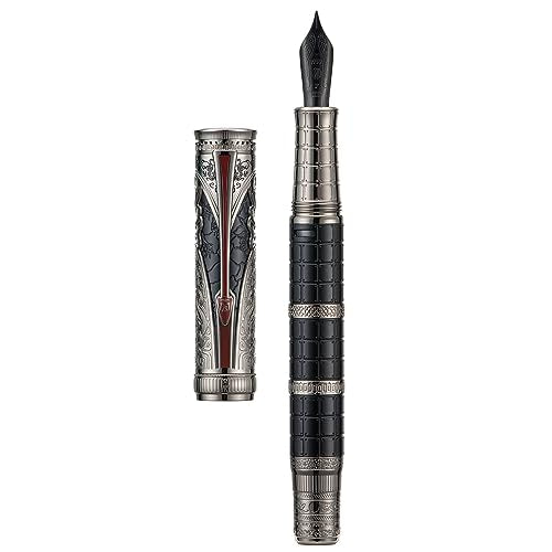 D5 Qin Dynasty Fountain Pen - Retro Chinese Totem Engraving, Smooth Writing - Pen Box Set