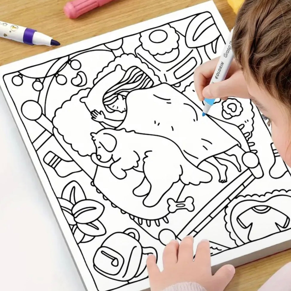 Dog Life Coloring Book