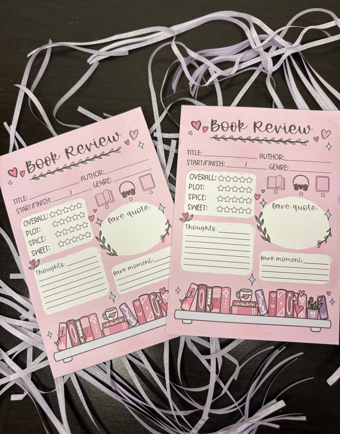 1pc Book Review Notepad | Sticky Journal Bookmark | 40 Sheets | Self-Adhesive Book Notes for Reading & Reviews