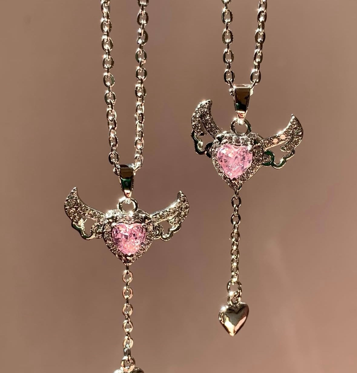 Heart with Angel Wings Choker Necklace
