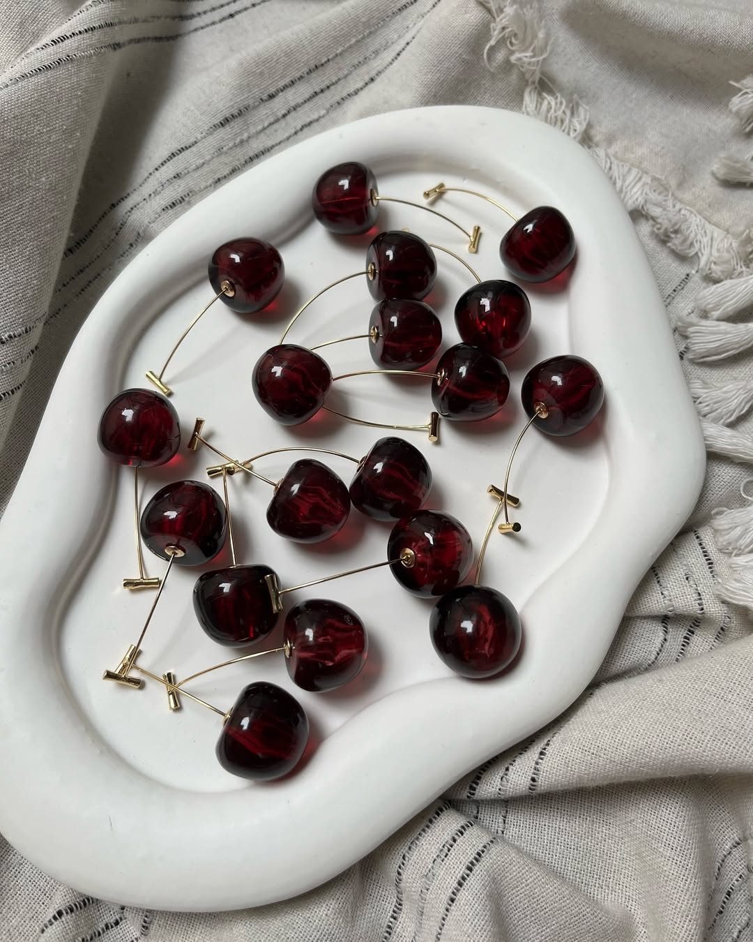 Cherry Fruit Dangle Earrings – Sweet & Fresh Red Cherry Earrings for Women, Cute Daily or Party Jewelry