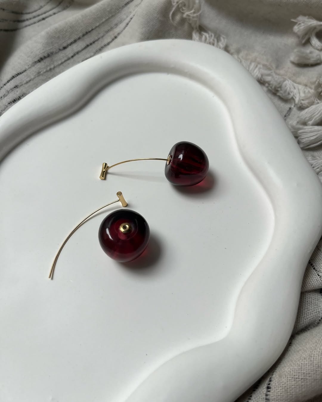 Cherry Fruit Dangle Earrings – Sweet & Fresh Red Cherry Earrings for Women, Cute Daily or Party Jewelry