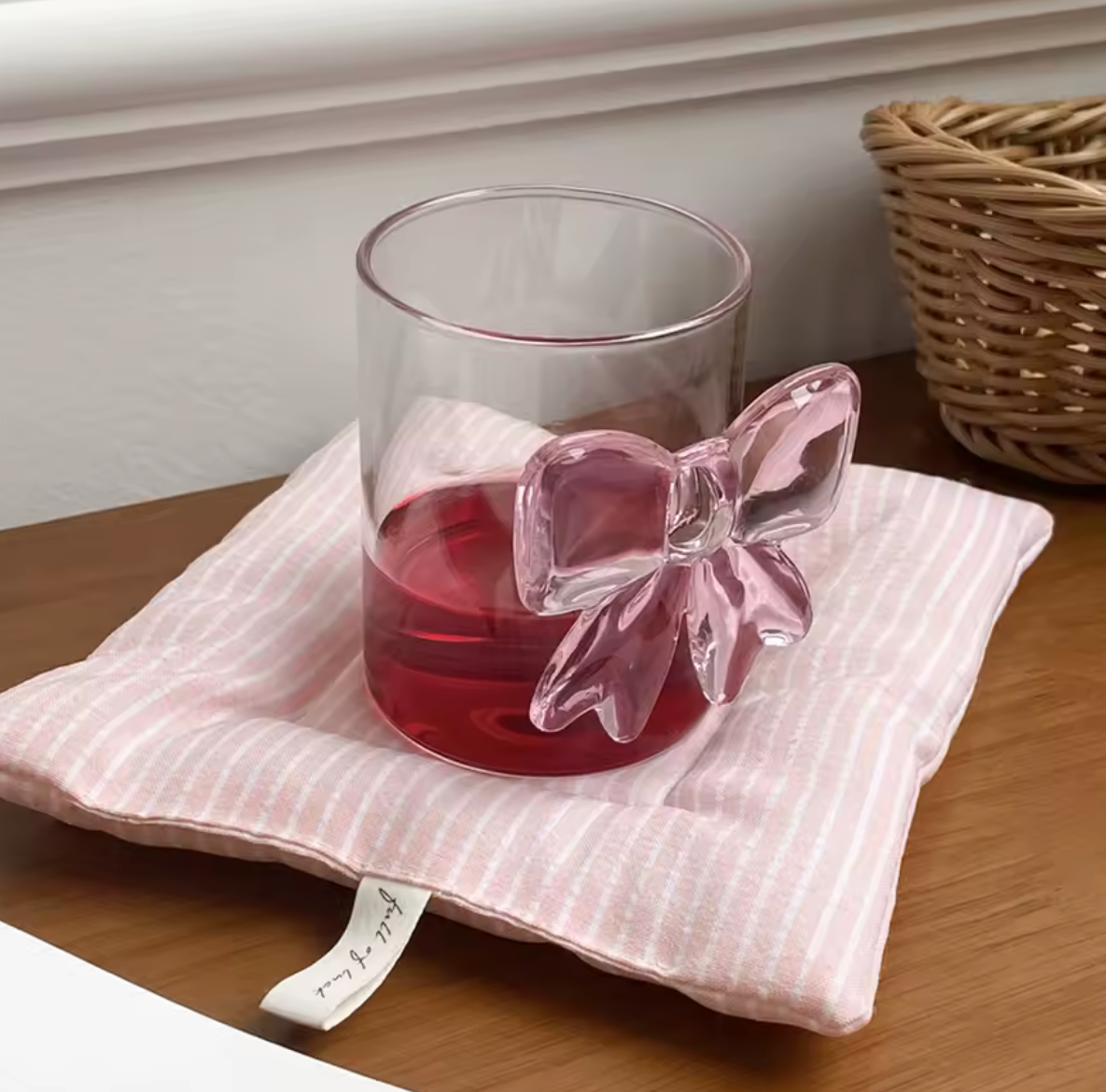 1Pc Handmade Glass Bow Pair Cup