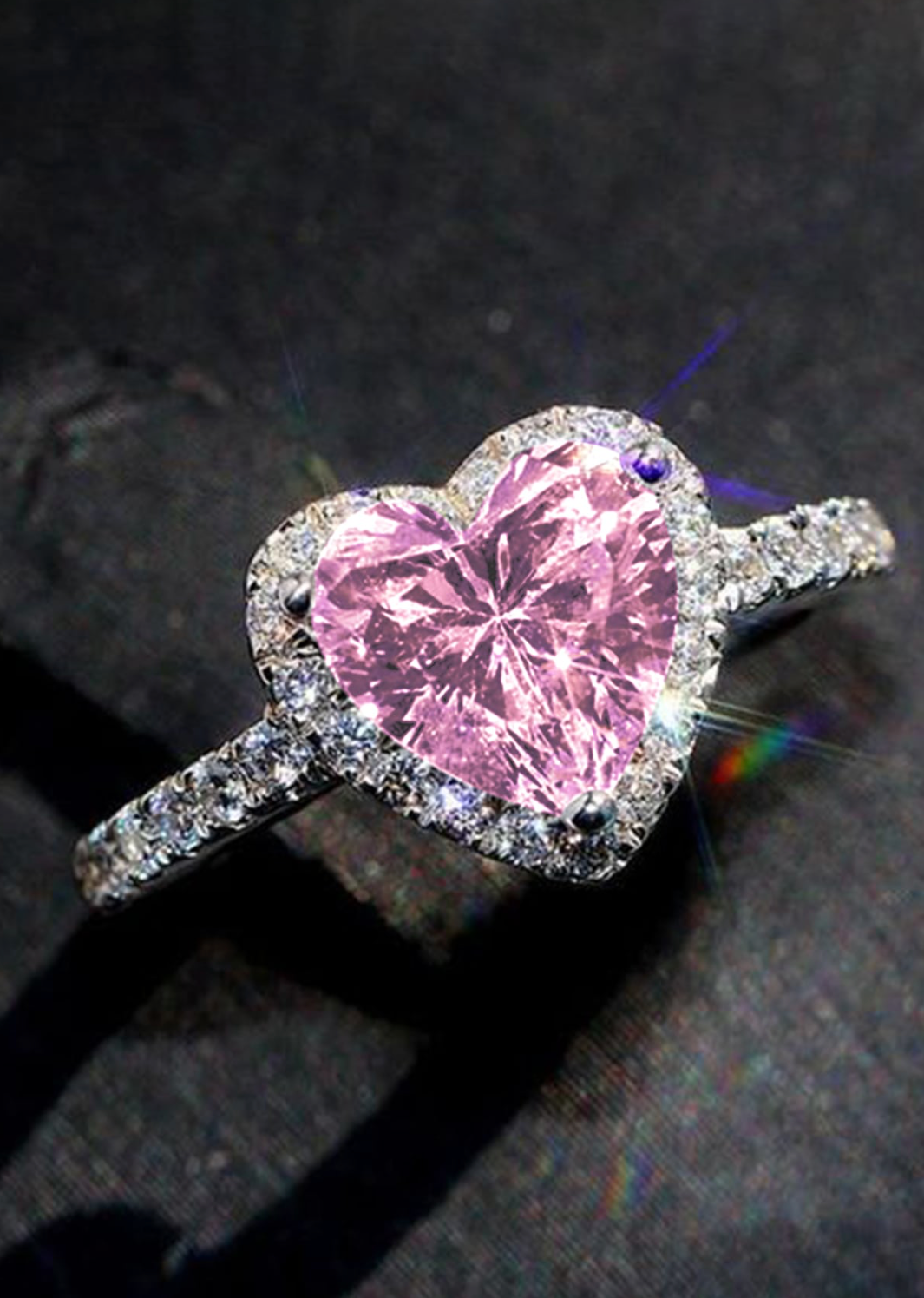Heart Cubic Zirconia Ring for Women