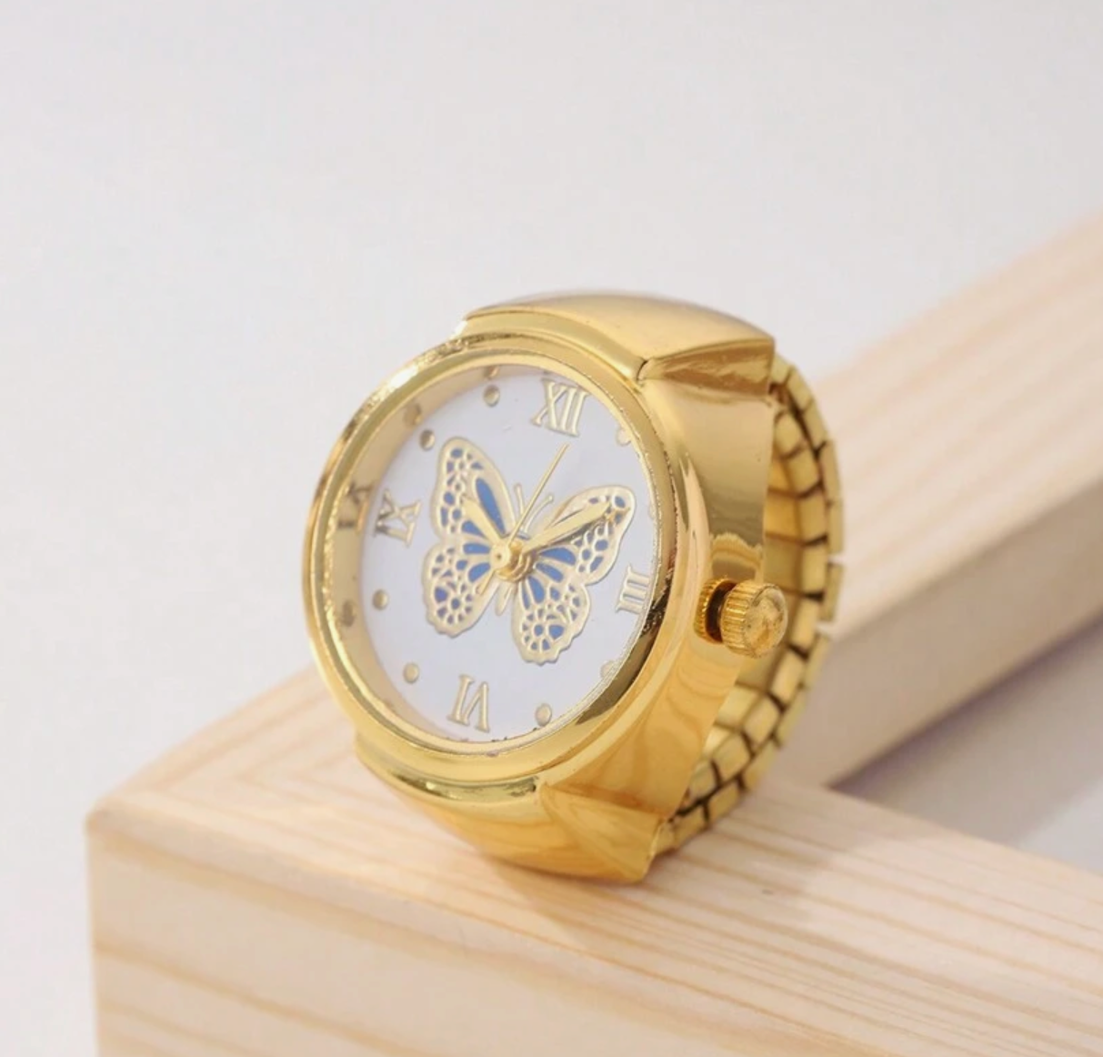 1pc Butterfly Pattern Watch Ring With Fashionable & Unique Design