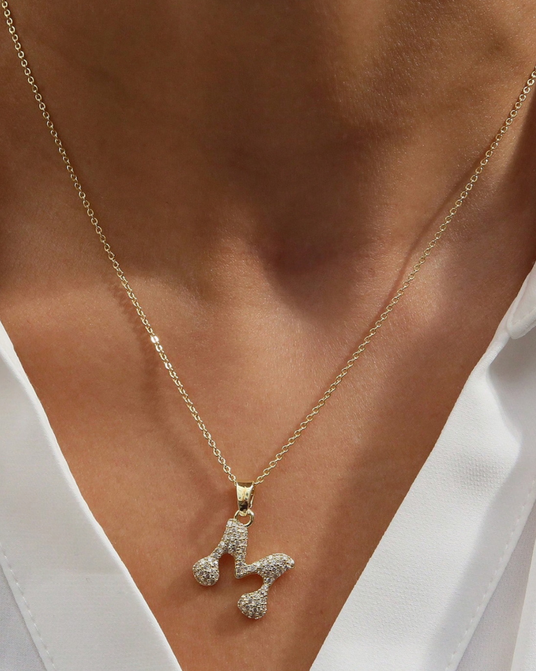 Zirconia Crystal 26 A–Z Letters Necklace – Personalized Initial Necklace for Women & Girls