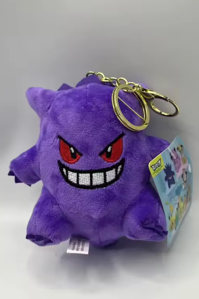 1pcs Pokemon Gengar Plush Keychain and Bagcharm