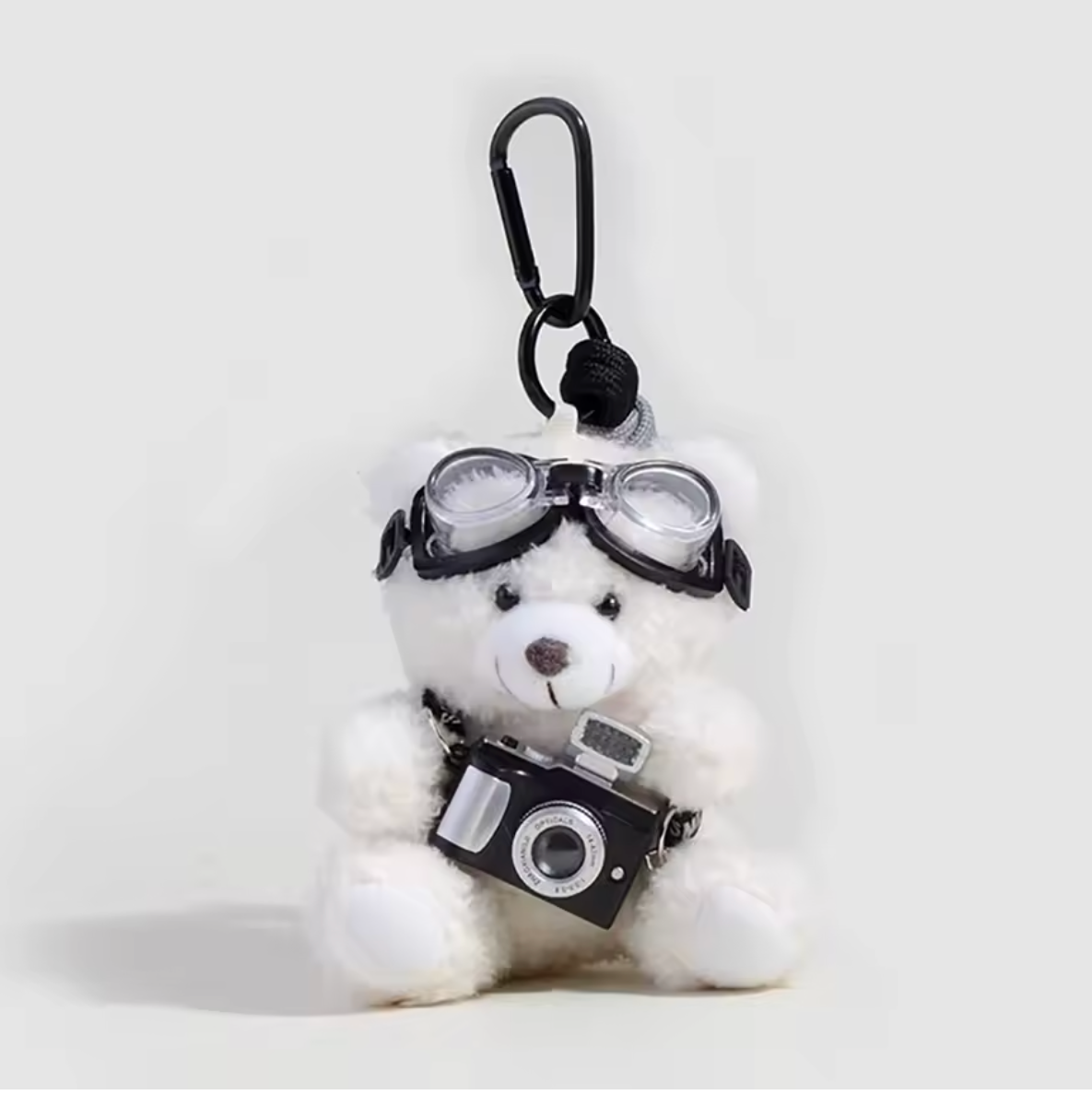 Cute Camera Model Little Bear Plush Keychain