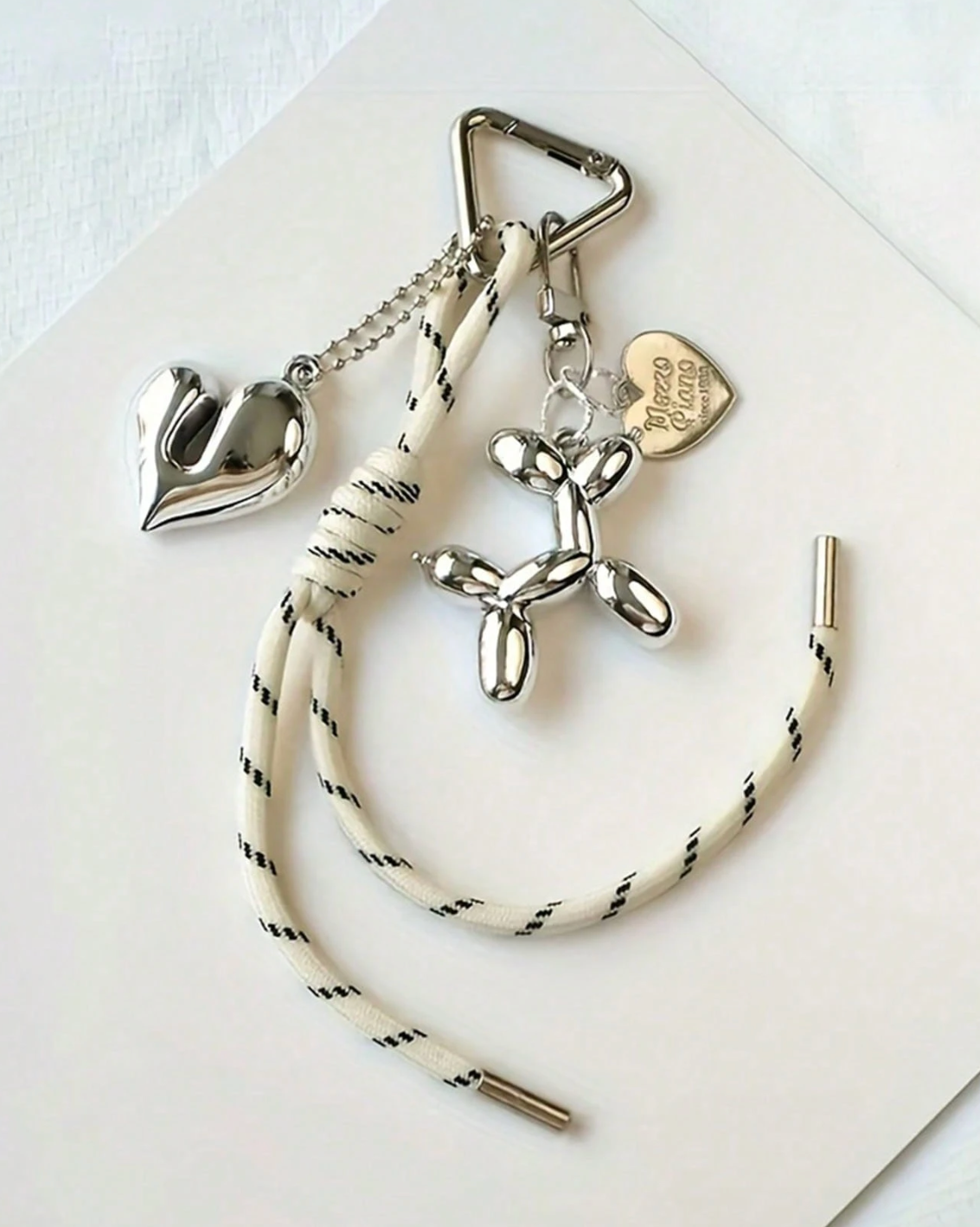 Double Heart Shaped Keychain