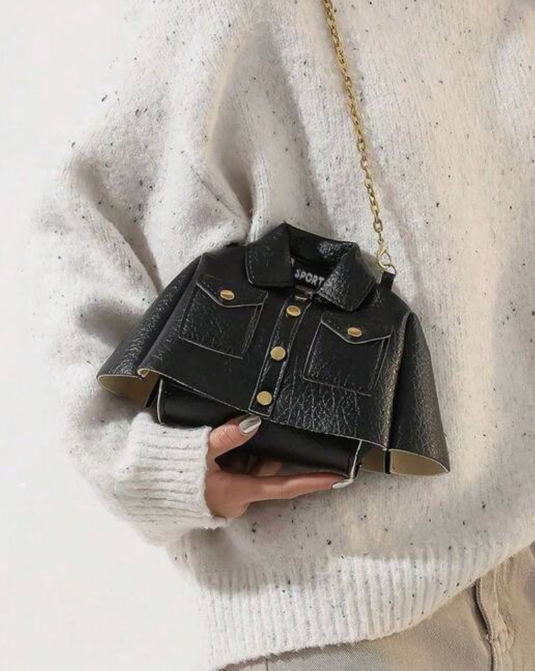 1pc Vintage Oil Leather Personality Bag