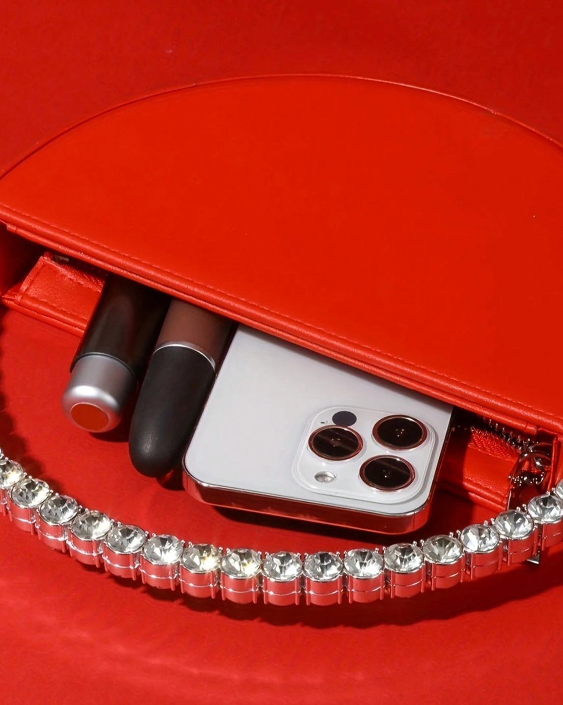 Round Crystal Rhinestone Bag