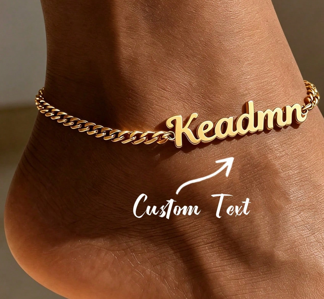 Customized Name Anklet For Women