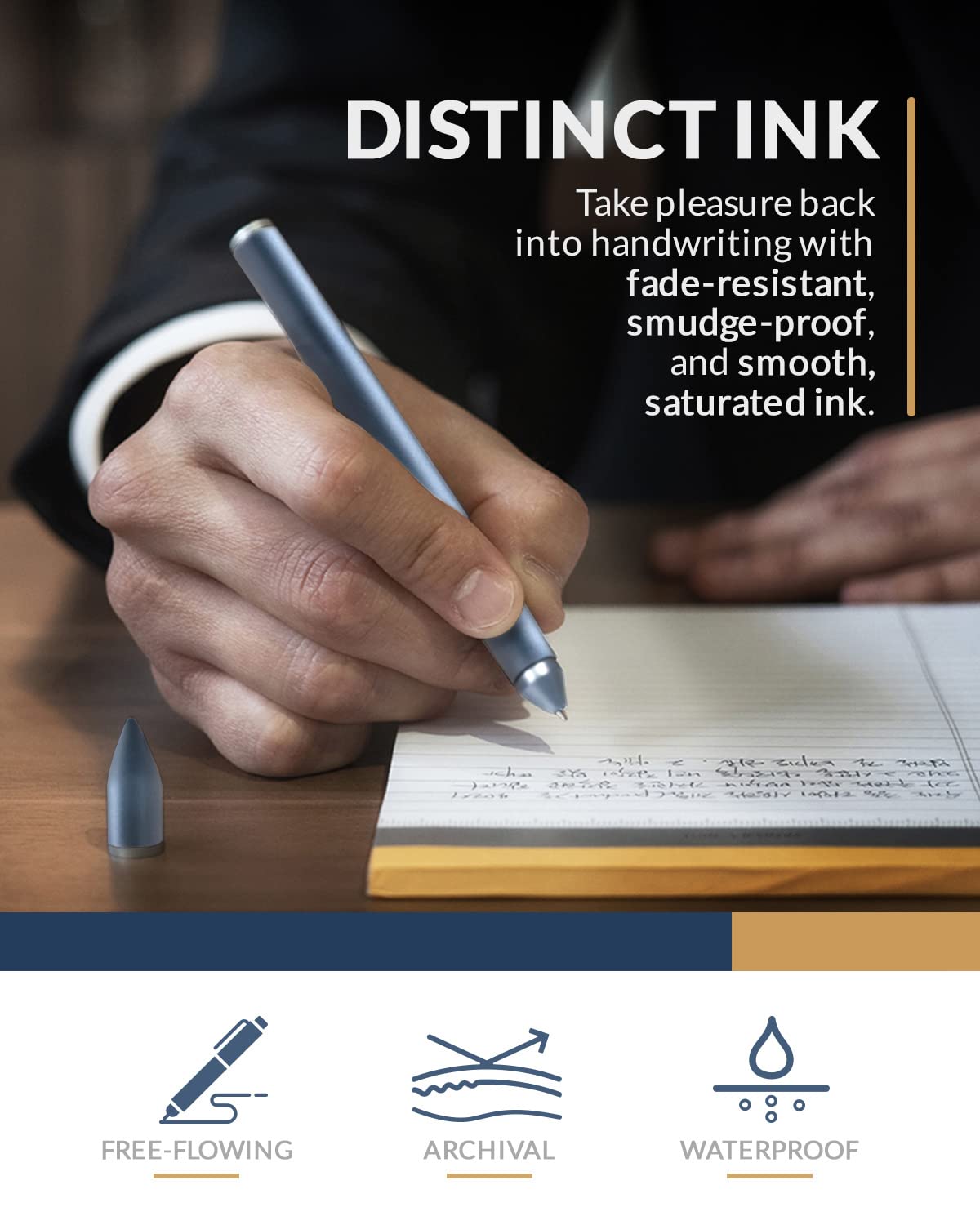 Hoverpen - Luxury Hoverpen Executive Ballpoint Pen for Men & Women | Vertically Standing Design, Free-Flowing Ink, Metal Construction