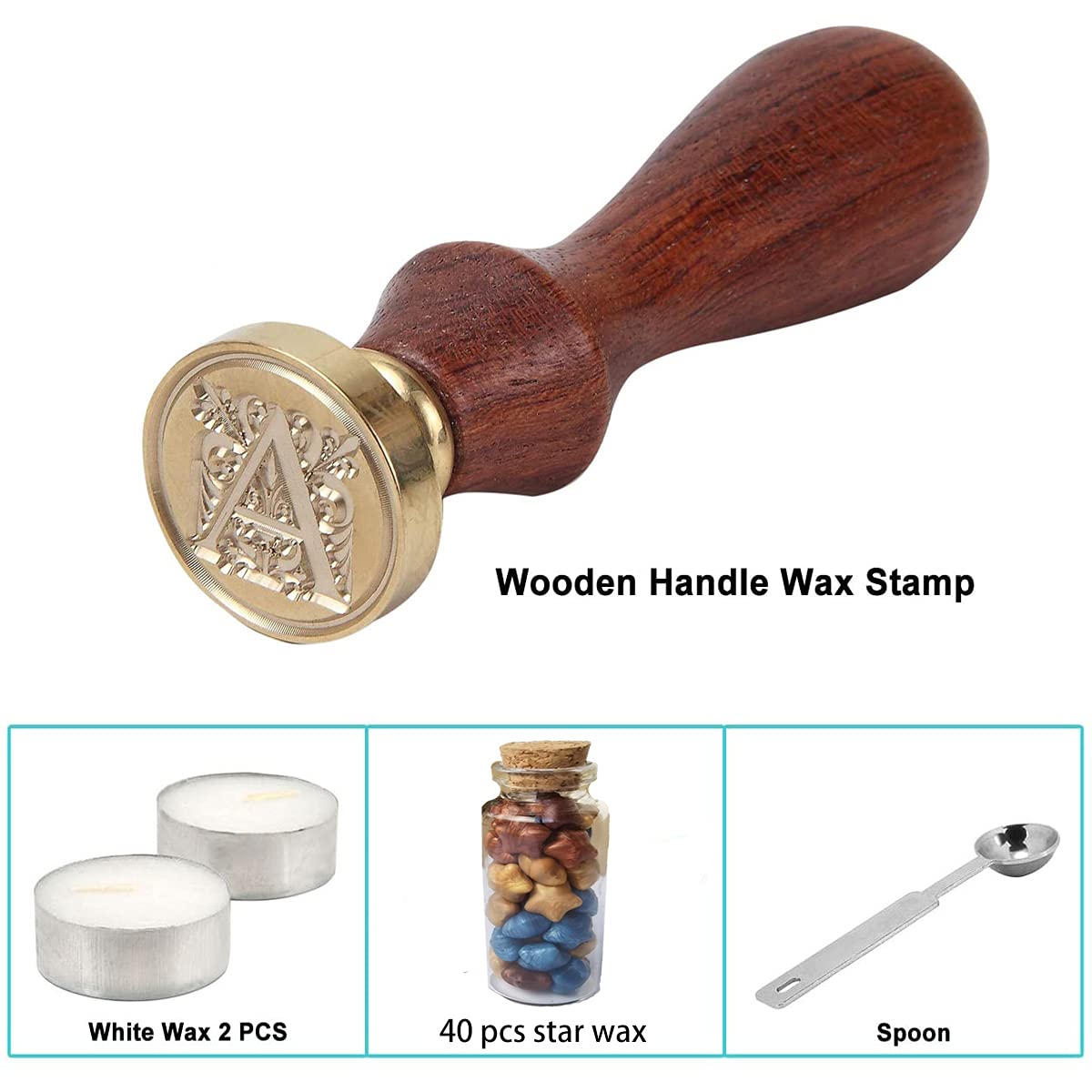 7PCS Hogwarts Wax Seal Stamp Kit, Vintage Letter Seals, DIY Craft Invitations & Gift Idea