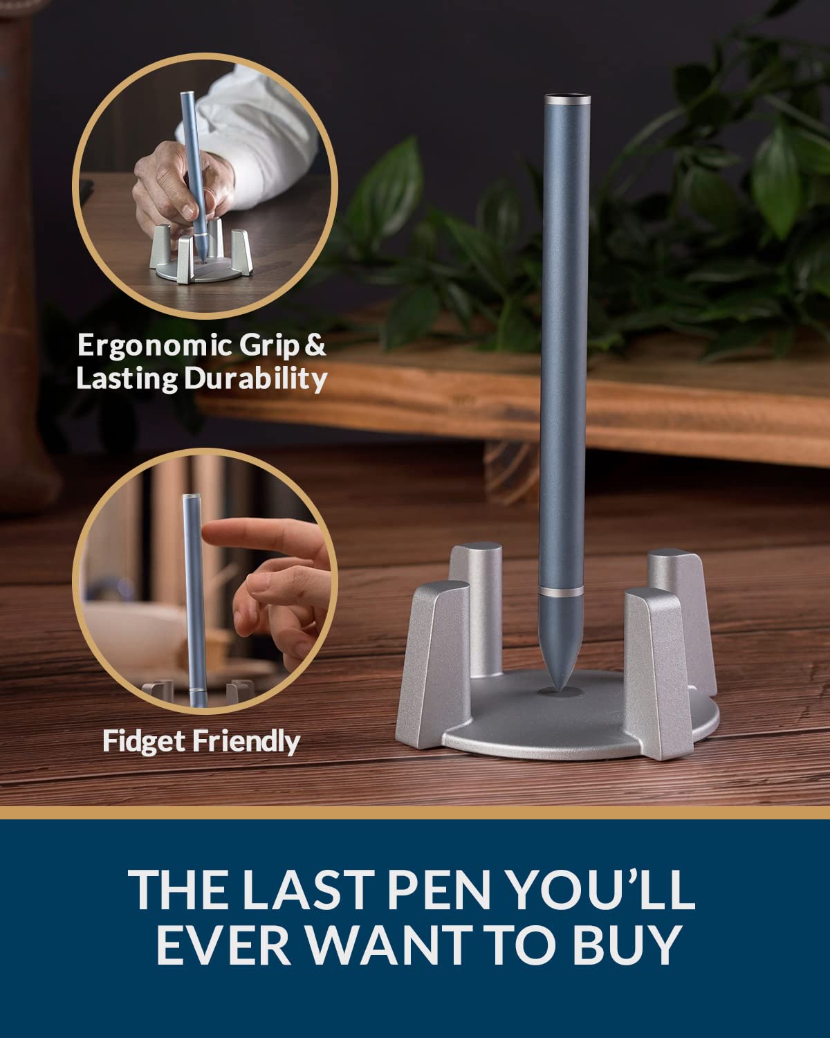 Hoverpen - Luxury Hoverpen Executive Ballpoint Pen for Men & Women | Vertically Standing Design, Free-Flowing Ink, Metal Construction