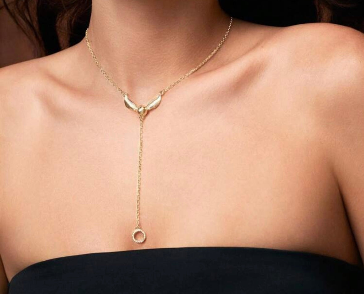 2pcs
Set Adjustable Size Zinc Alloy Necklace And Bracelet Gold-Tone Gift Set, Suitable For Gifts, Collection, Memento: Golden Snitch, Deathly Hallows, Hedwig