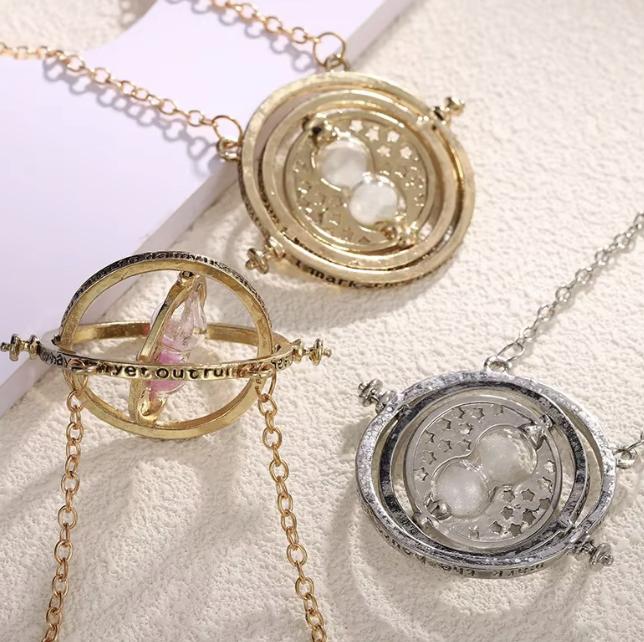 Hermione Granger Rotatable Hourglass Time Turner Necklace