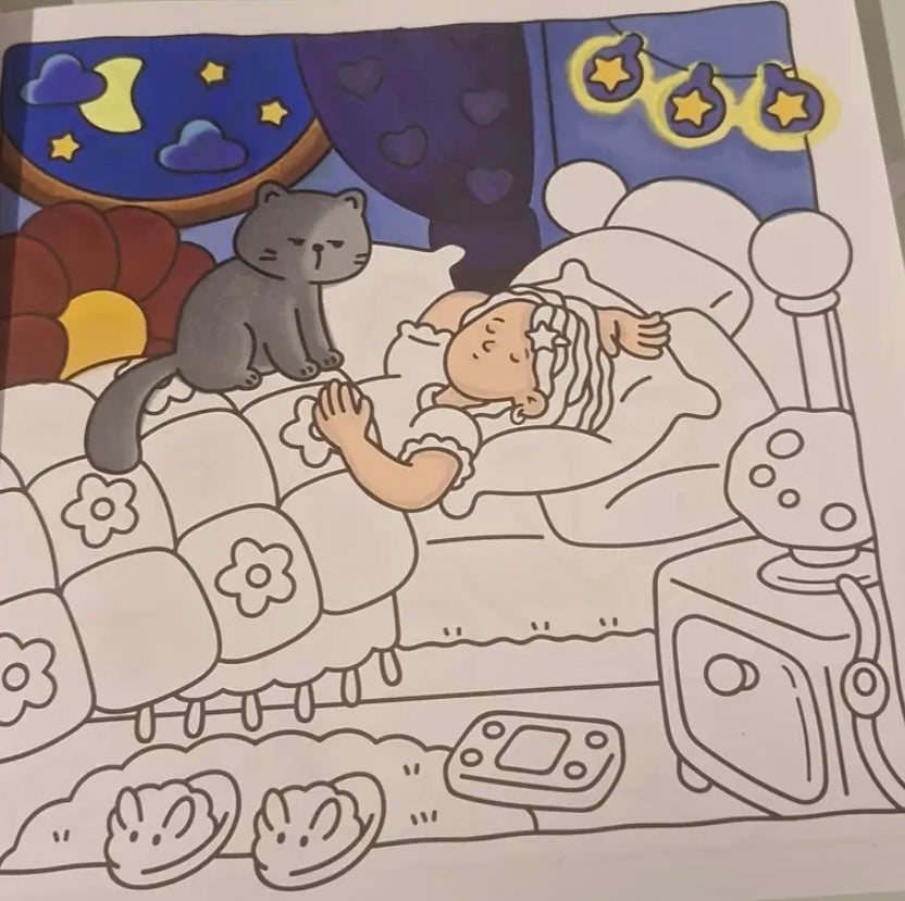 Cat Life Coloring Book
