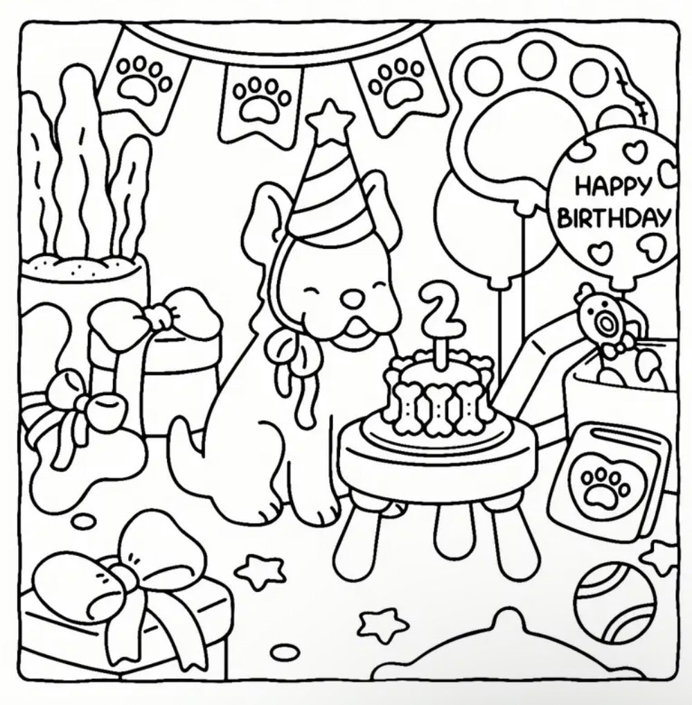Dog Life Coloring Book