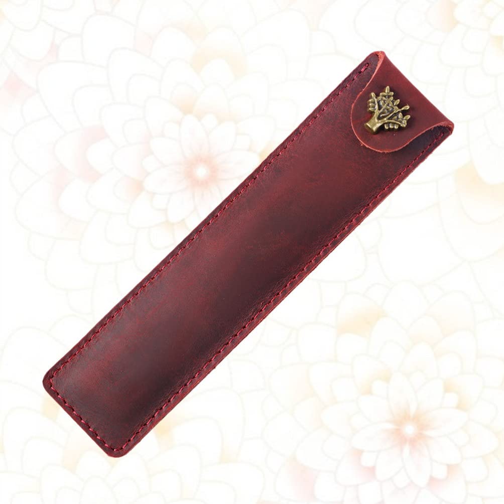 Leather SoloPen Holder: Premium Fountain Pen Sleeve & Desk Accessory