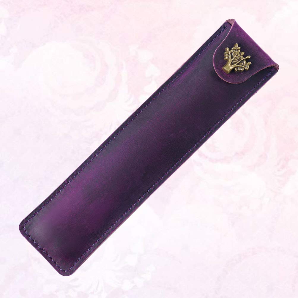 Leather SoloPen Holder: Premium Fountain Pen Sleeve & Desk Accessory