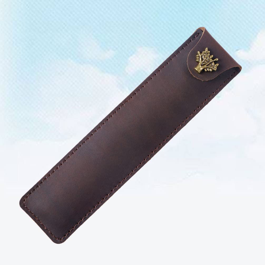 Leather SoloPen Holder: Premium Fountain Pen Sleeve & Desk Accessory