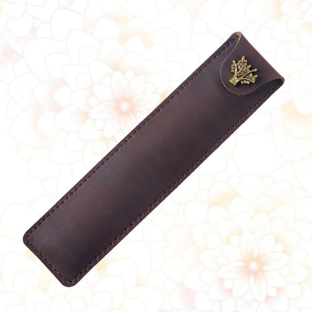 Leather SoloPen Holder: Premium Fountain Pen Sleeve & Desk Accessory