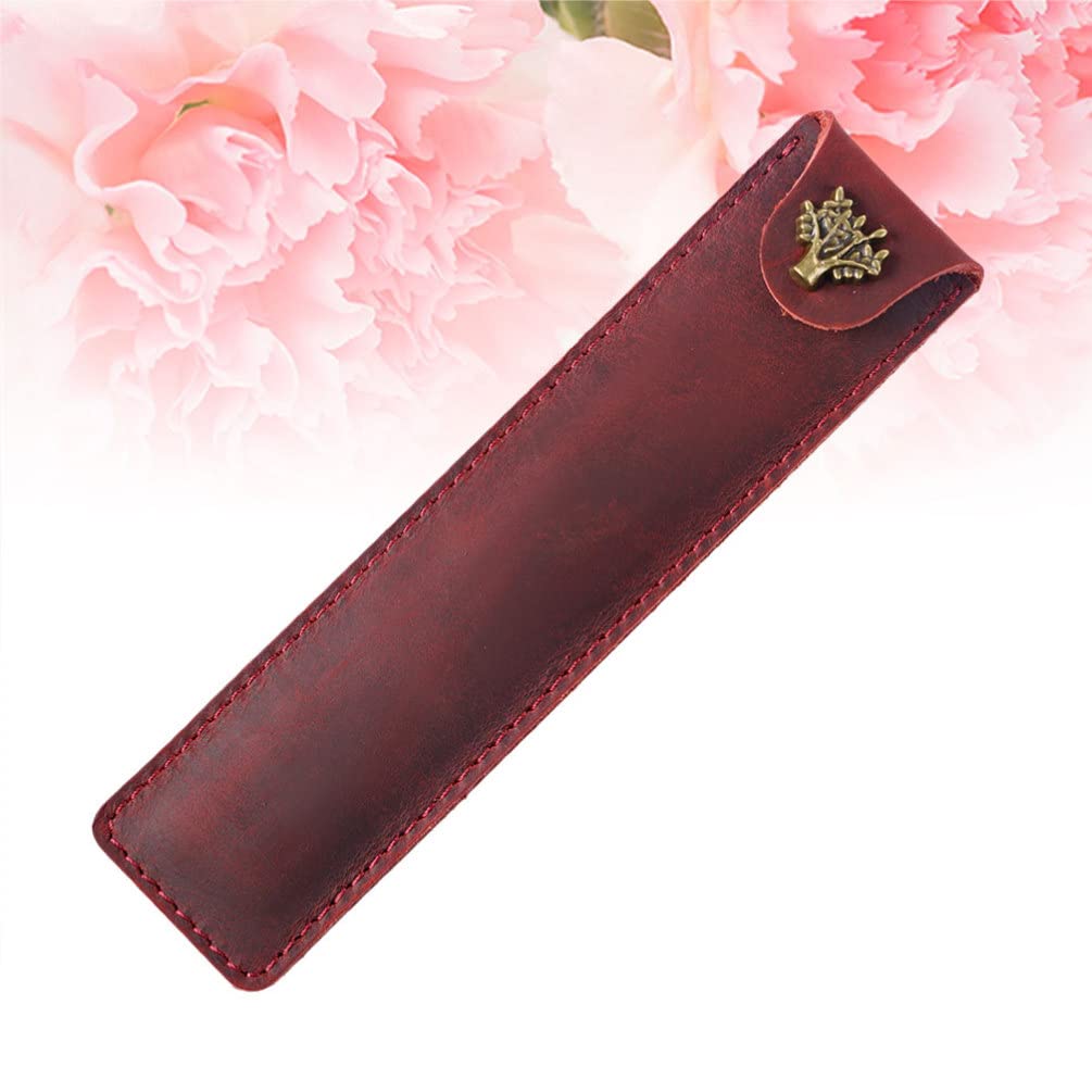 Leather SoloPen Holder: Premium Fountain Pen Sleeve & Desk Accessory