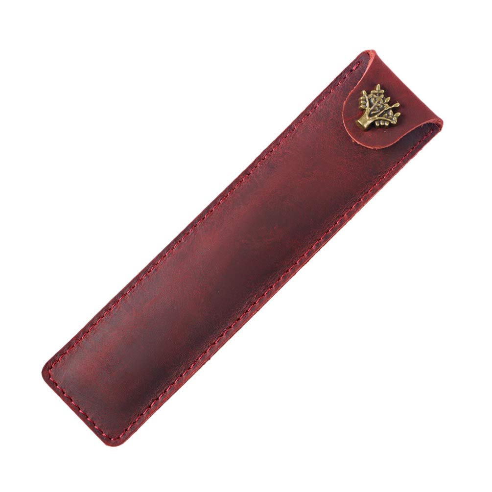 Leather SoloPen Holder: Premium Fountain Pen Sleeve & Desk Accessory