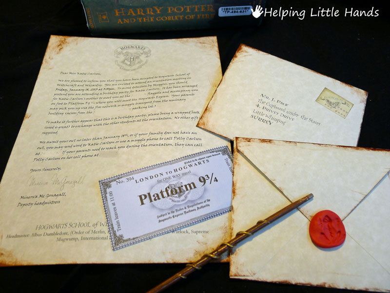 The personalized Hogwarts Acceptance Letter, Have your own hogwarts letter