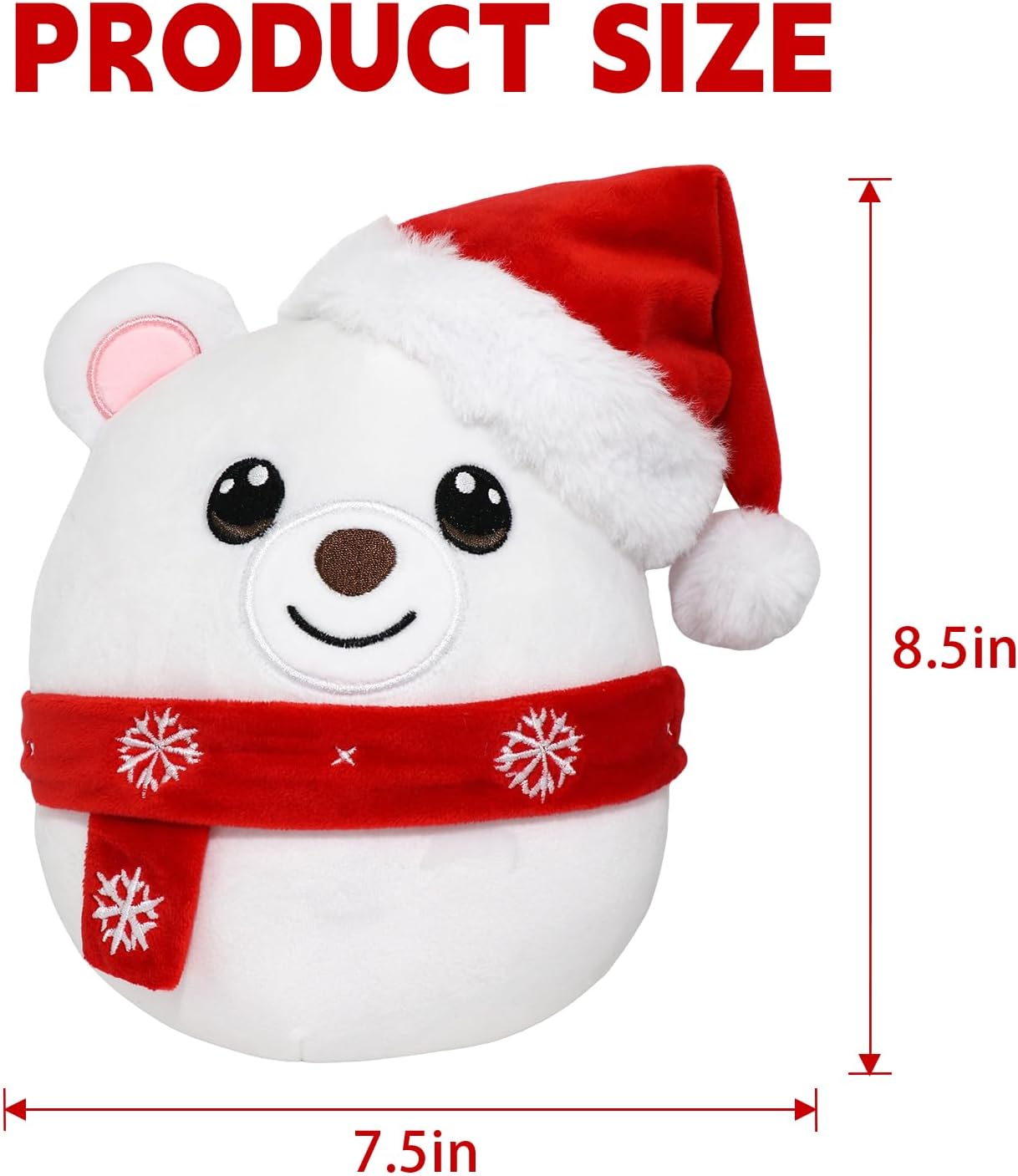 Christmas Polar Bear Plush Toy
