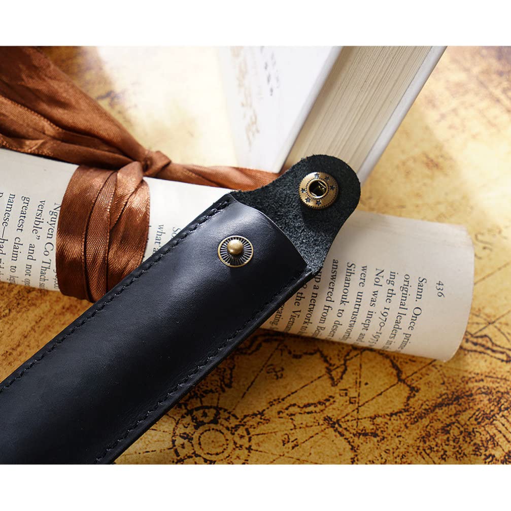 Leather SoloPen Holder: Premium Fountain Pen Sleeve & Desk Accessory