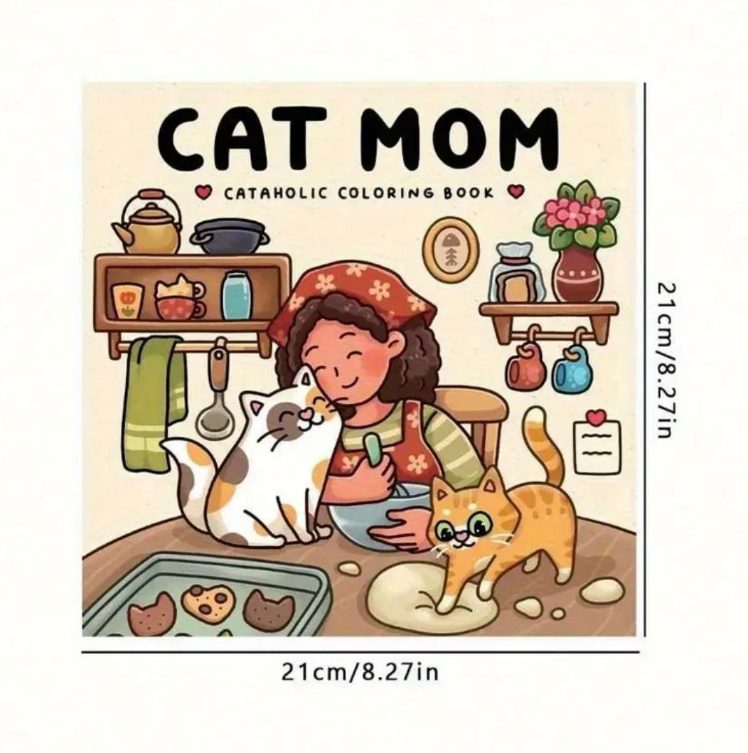 Cat Mom Coloring Book
