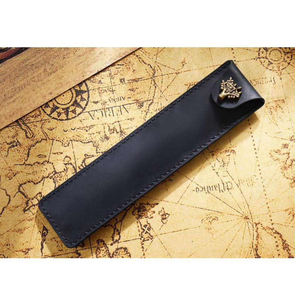 Leather SoloPen Holder: Premium Fountain Pen Sleeve & Desk Accessory