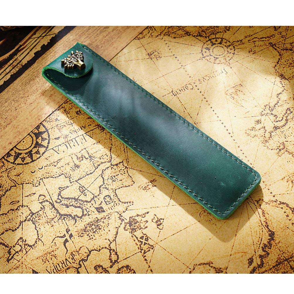 Leather SoloPen Holder: Premium Fountain Pen Sleeve & Desk Accessory