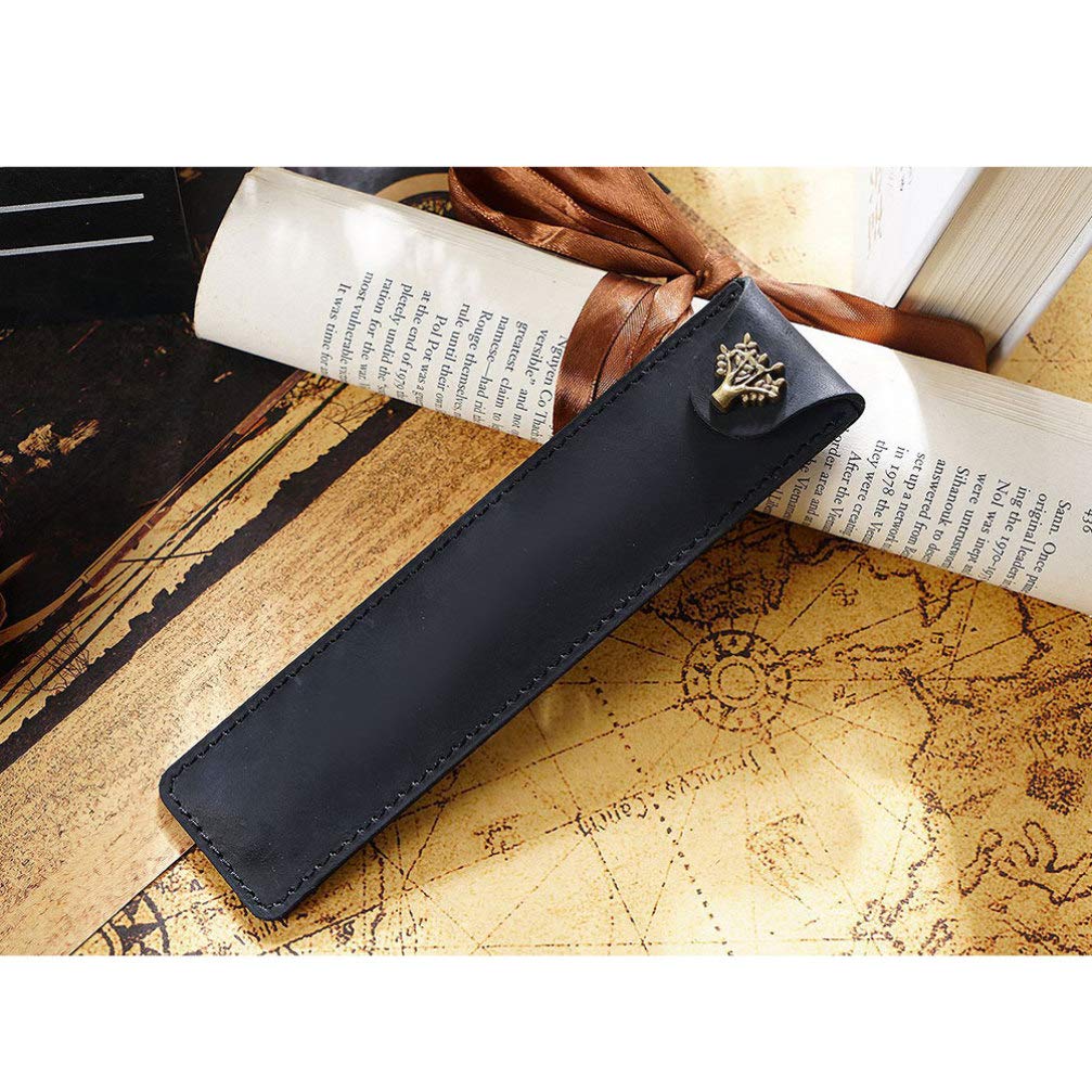 Leather SoloPen Holder: Premium Fountain Pen Sleeve & Desk Accessory