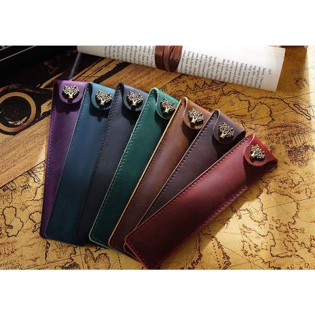 Leather SoloPen Holder: Premium Fountain Pen Sleeve & Desk Accessory