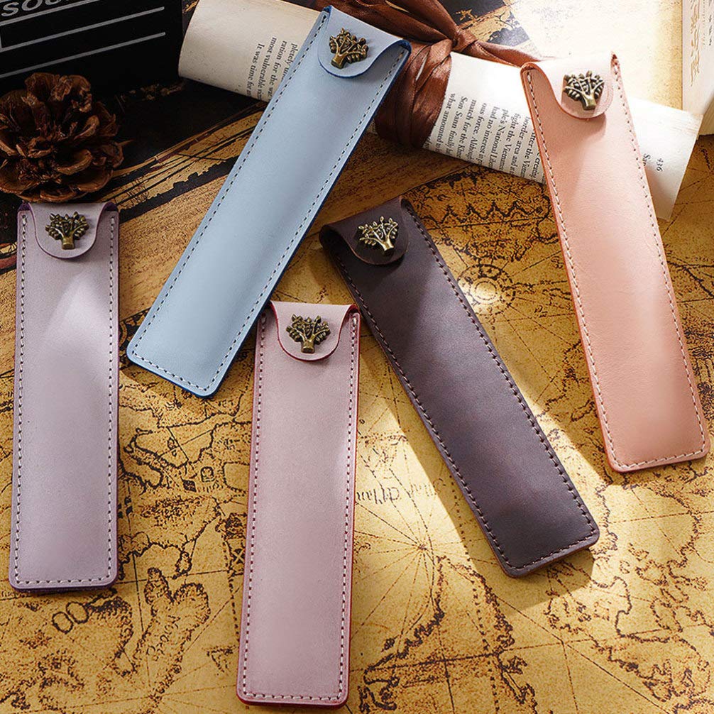 Leather SoloPen Holder: Premium Fountain Pen Sleeve & Desk Accessory