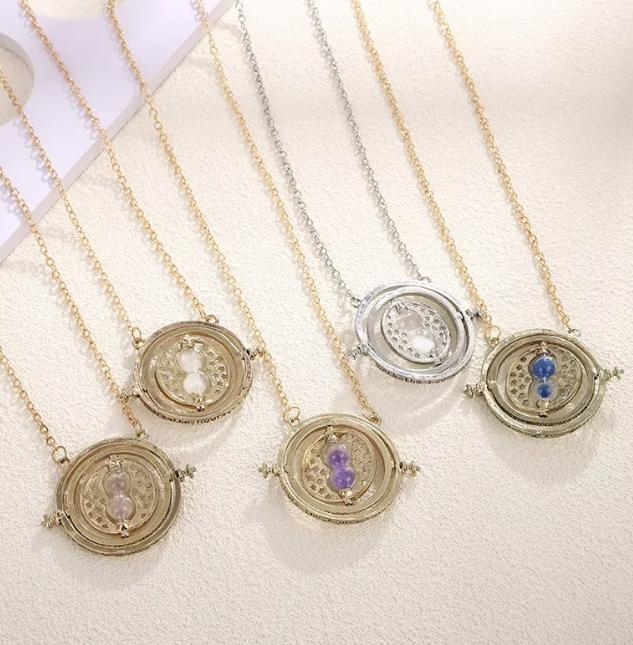 Hermione Granger Rotatable Hourglass Time Turner Necklace