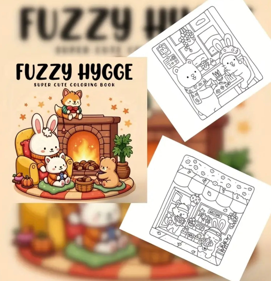 Fuzzy Hygge Coloring Book