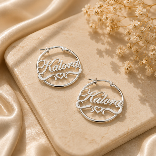 Costum Name Hoop Earrings