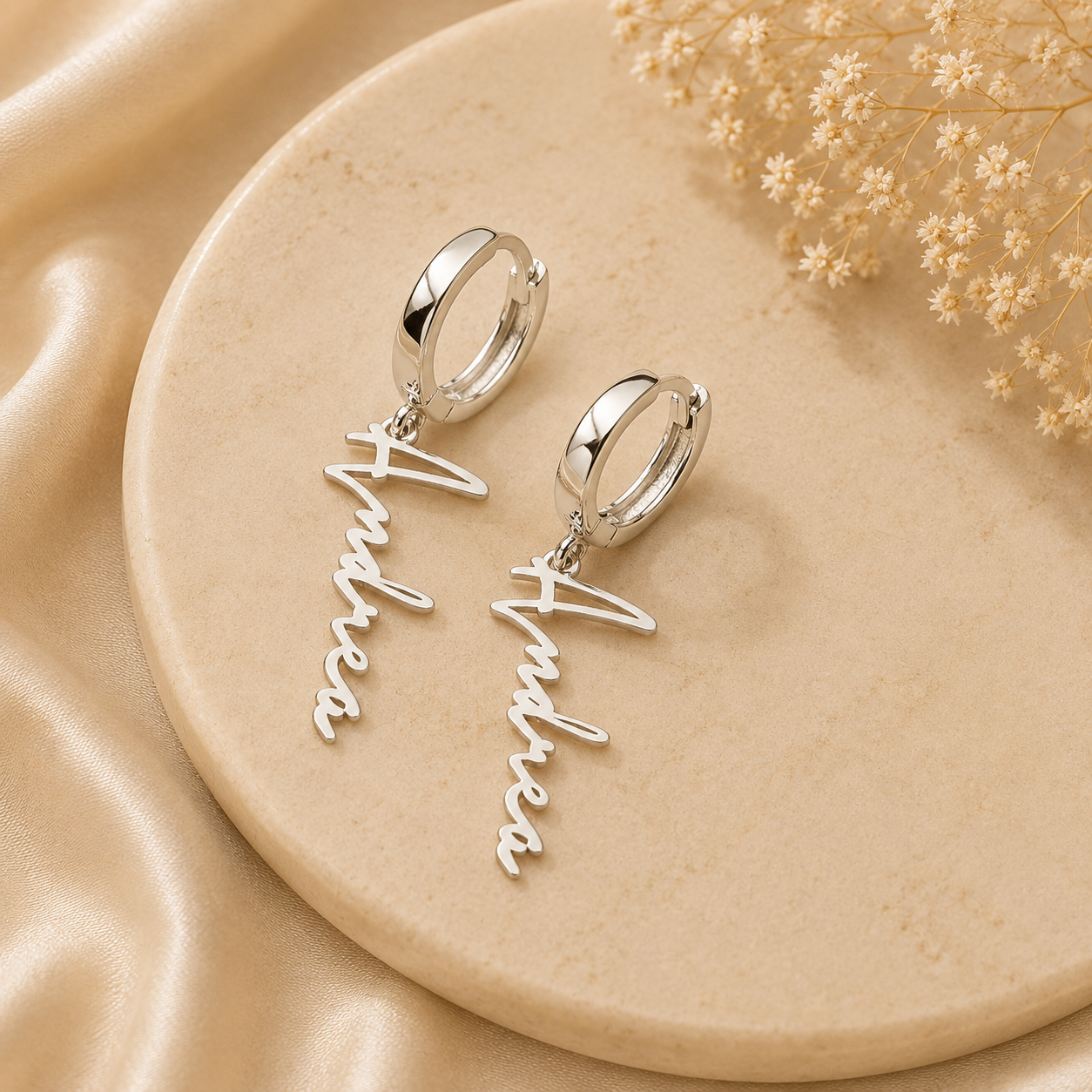 Custom Name Gold Dangle Earrings