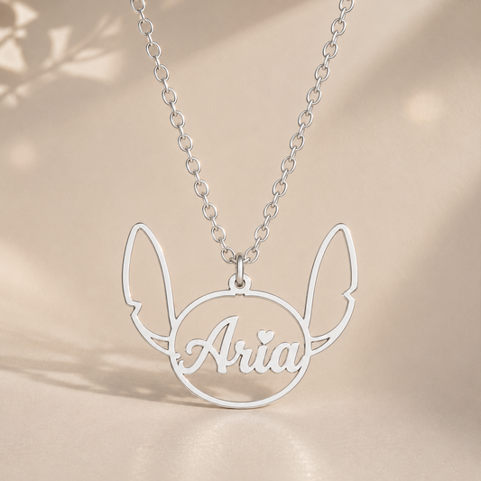 Stitch Costum Name Necklace, 10-14 Business Days Processing Time