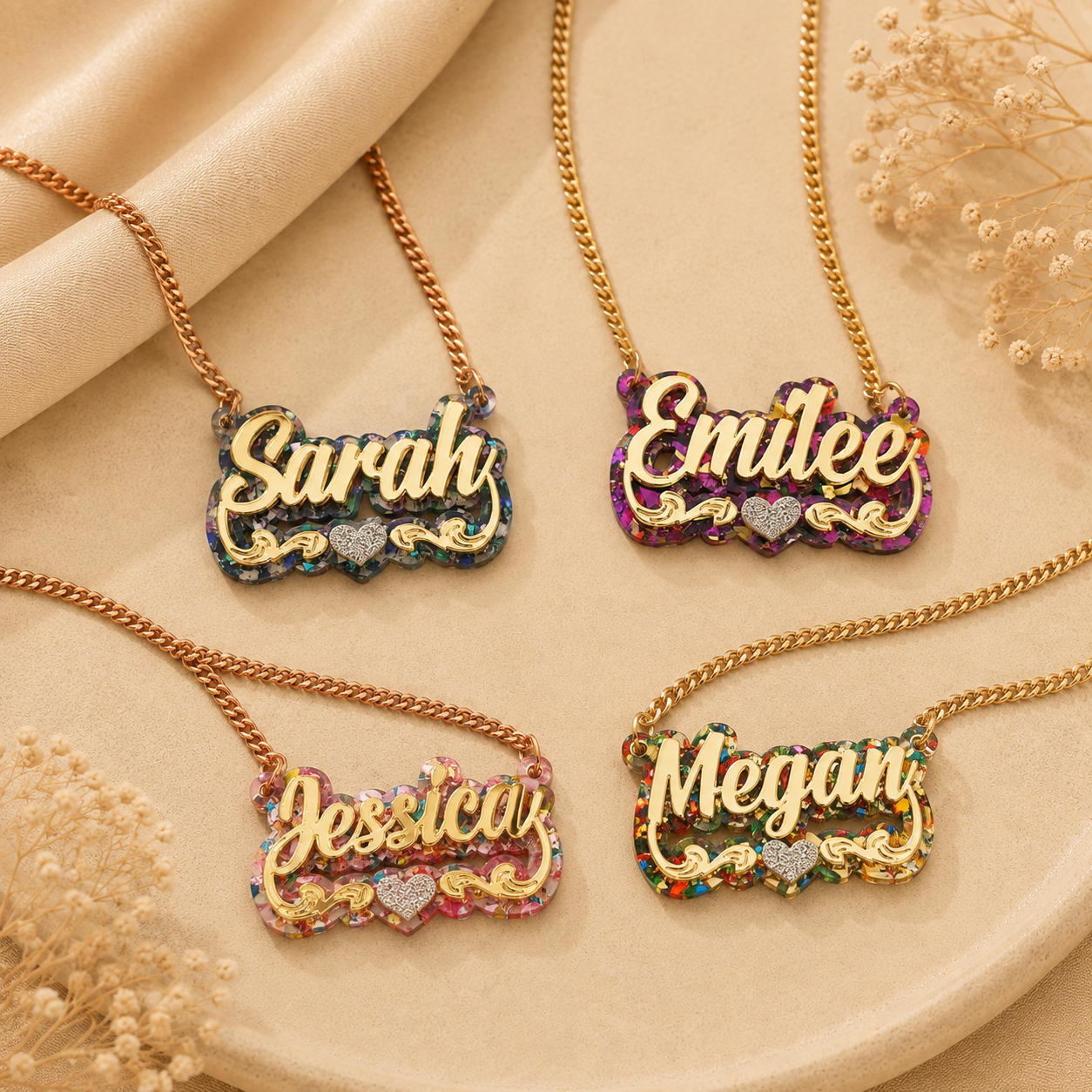 [Made-to-Order] Acrylic Handmade Name Necklace, 7-12 Business Day Processing Time