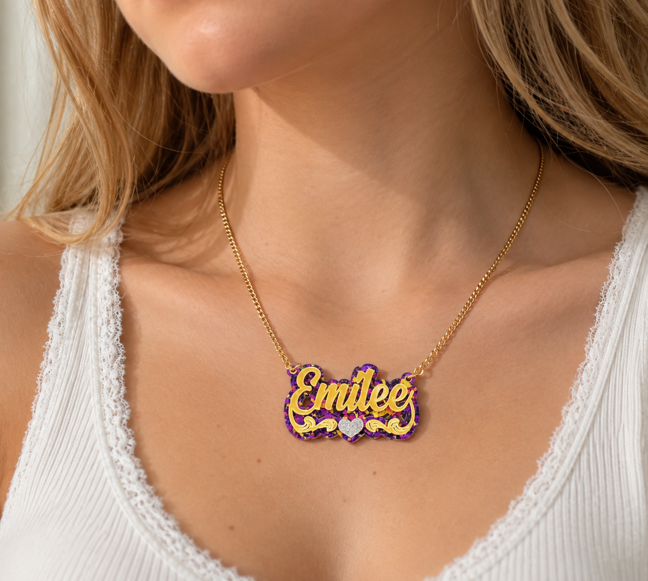 [Made-to-Order] Acrylic Handmade Name Necklace, 7-12 Business Day Processing Time