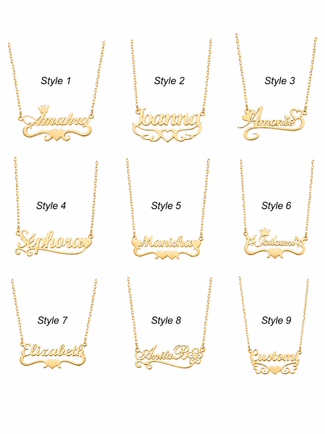 [Made-to-Order] Gold Costum Name Necklace, 7-12 Business Day Processing Time