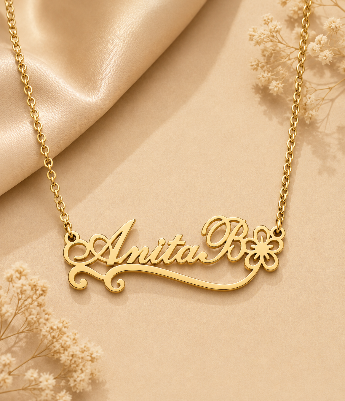 [Made-to-Order] Gold Costum Name Necklace, 7-12 Business Day Processing Time