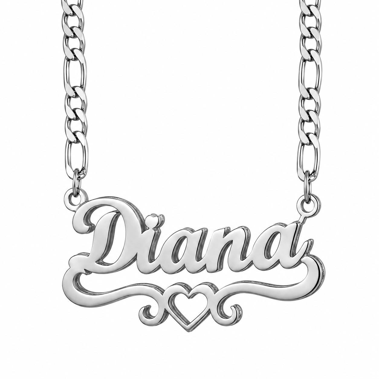 [Made-to-Order] Costum Name Stainless Steel Double-layer Necklace, 7-12 Business Day Processing Time