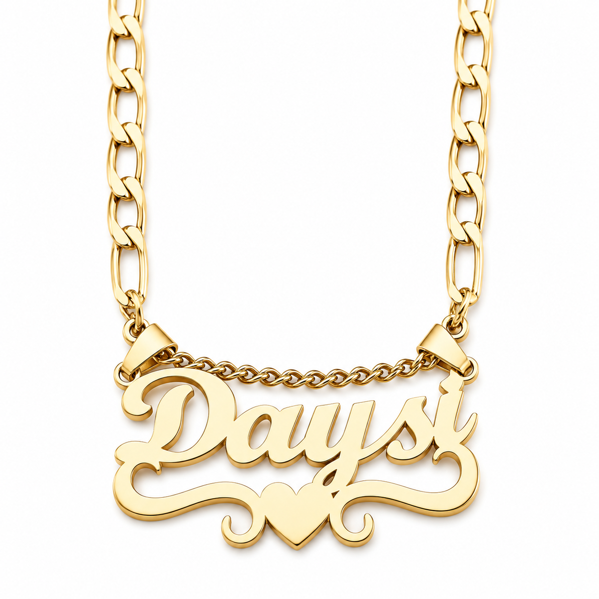 [Made-to-Order] Costum Name Stainless Steel Double-layer Necklace, 7-12 Business Day Processing Time