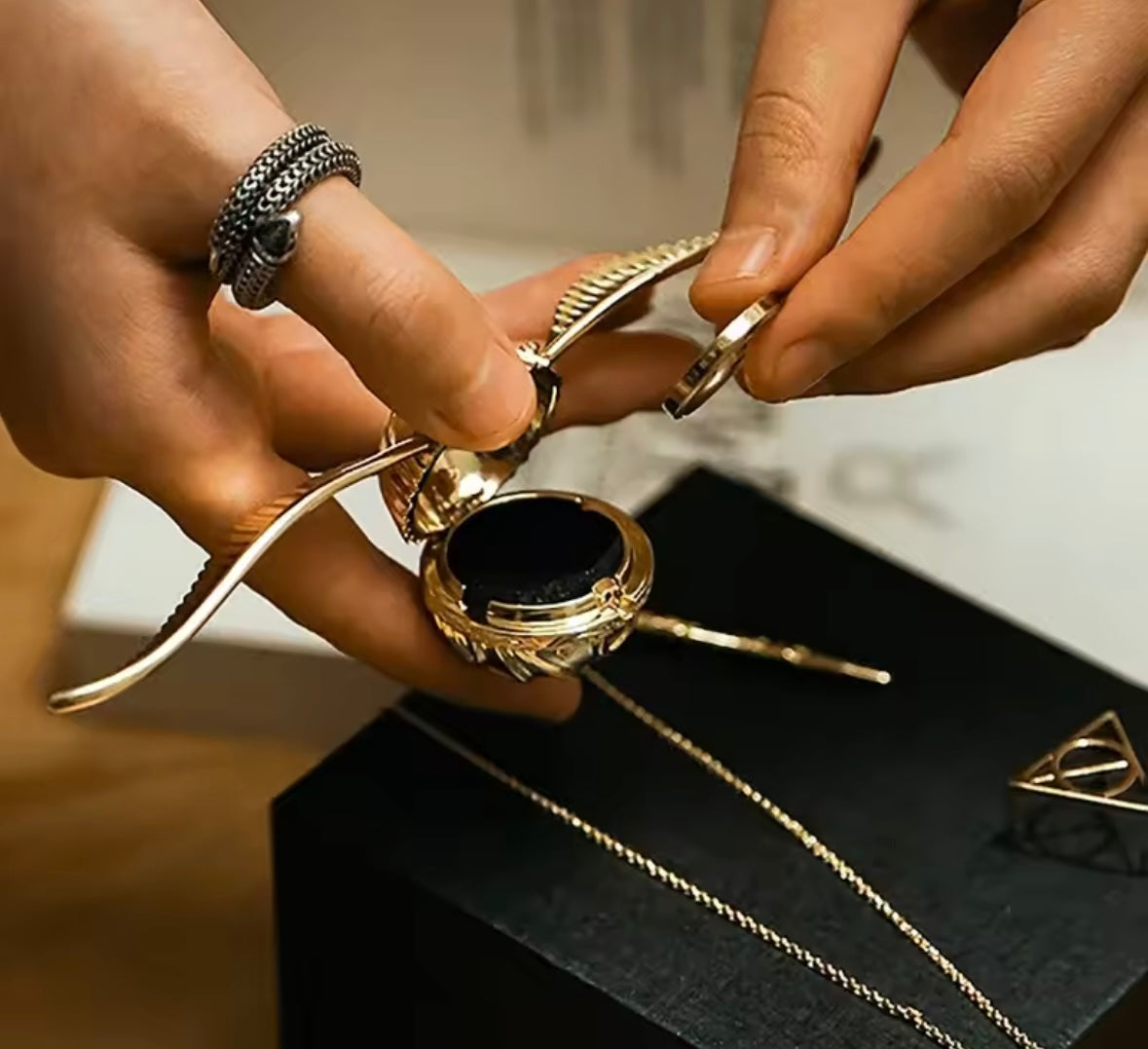 Golden Snitch Ring Box